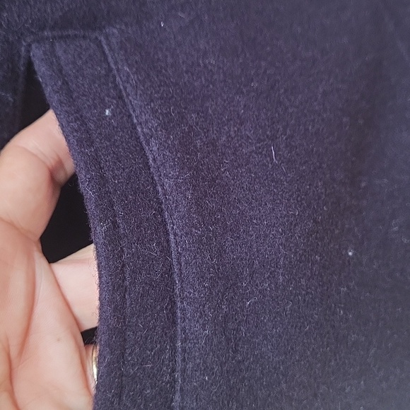 L.L. Bean Wallace & Barnes Navy Lightweight Shirt Jacket Wool L EUC - Picture 7 of 7